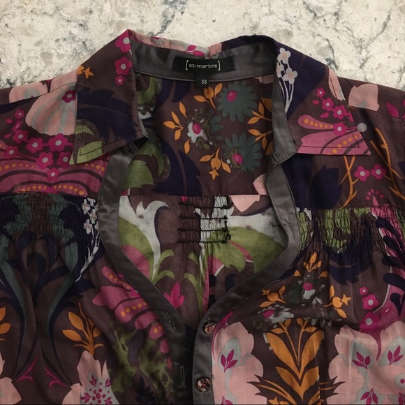St-Martin’s floral button down Shirt - Picture 3 of 8